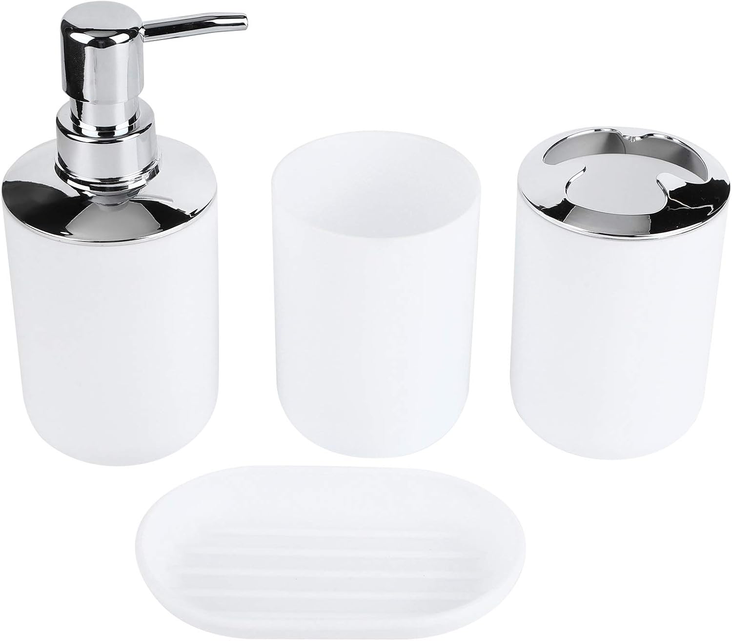 4Pcs Bathroom Accessories Set in White