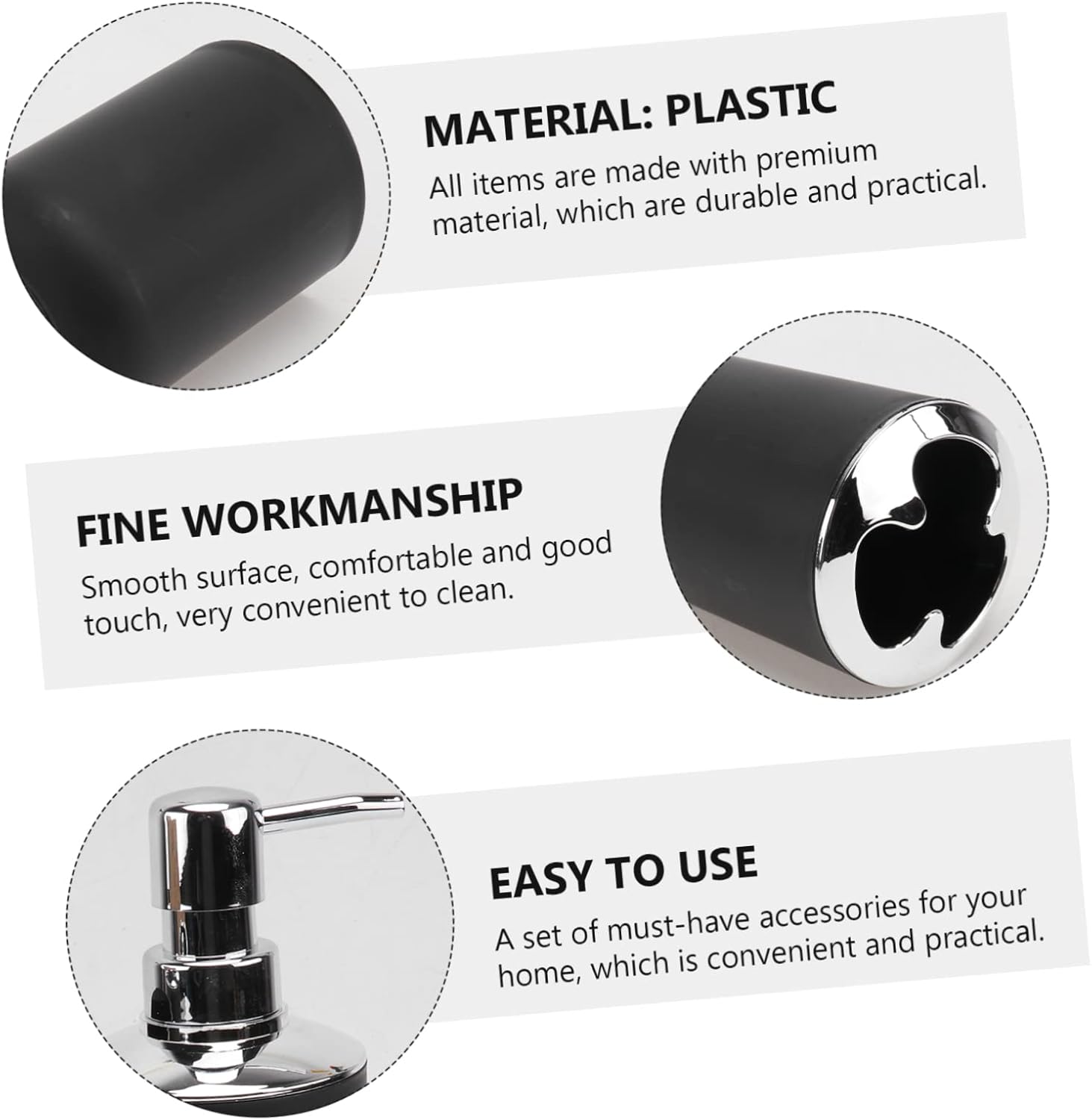 HOLIDYOYO 4pc Modern Bathroom Tumbler Set
