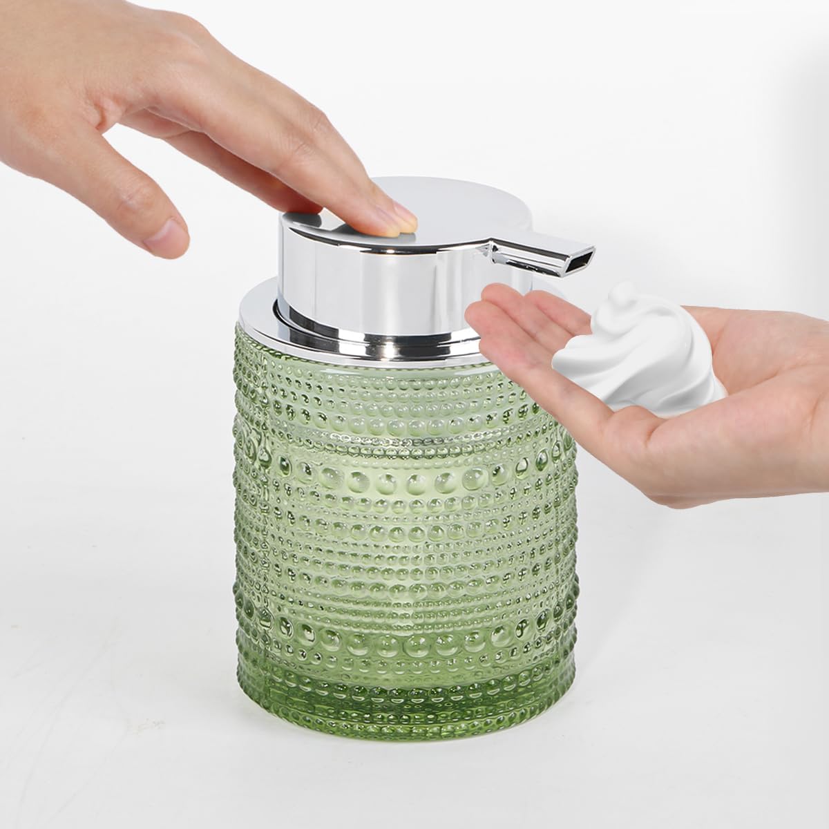 Tonxus Glass Bathroom Accessory Set with Soap and Toothbrush Holder