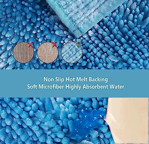 BH Home Linen 2-Piece Butter Chenille Bath Mats Set 1