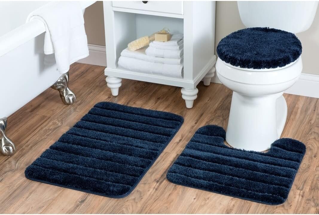 Baltic Linen Bellados Luxury Bath Rug Set Cranberry