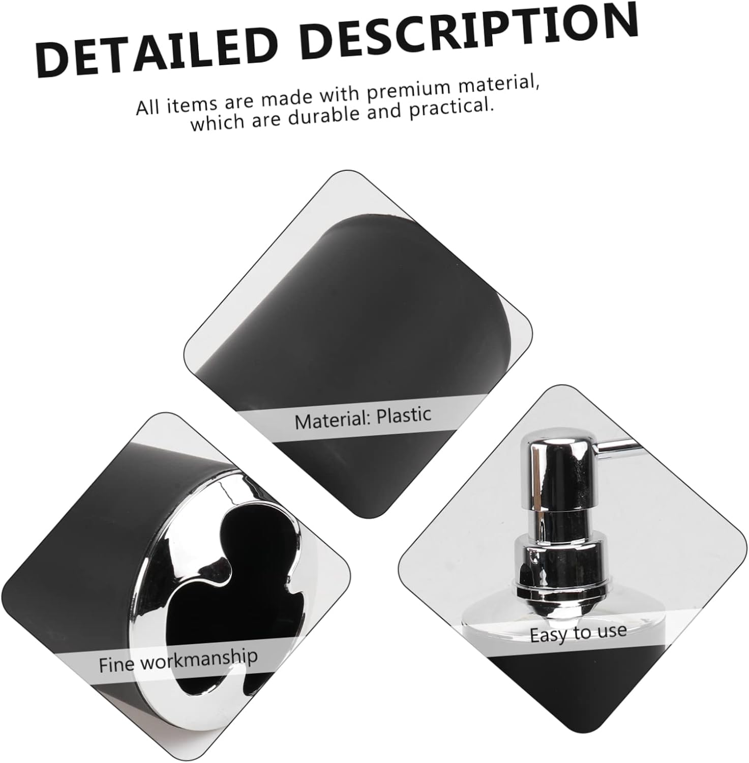 CAXUSD 4PC Bathroom Accessories Kit