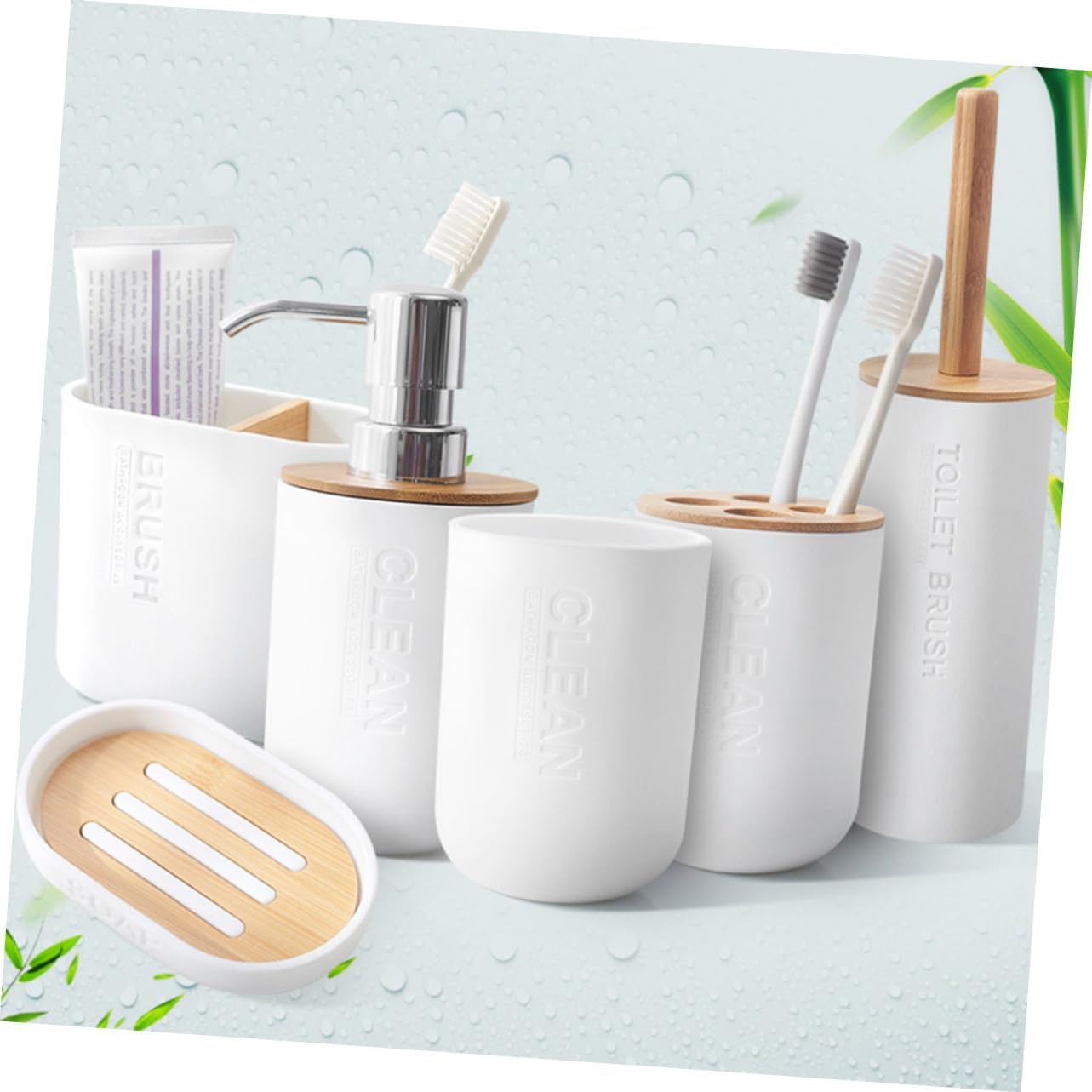SOLUSTRE Bathroom Accessory Set 4-Piece Storage