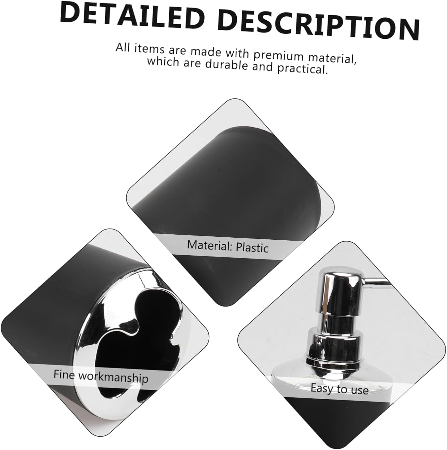 BUGUUYO Bathroom Accessories Set Red Black Modern Simple Practical 1