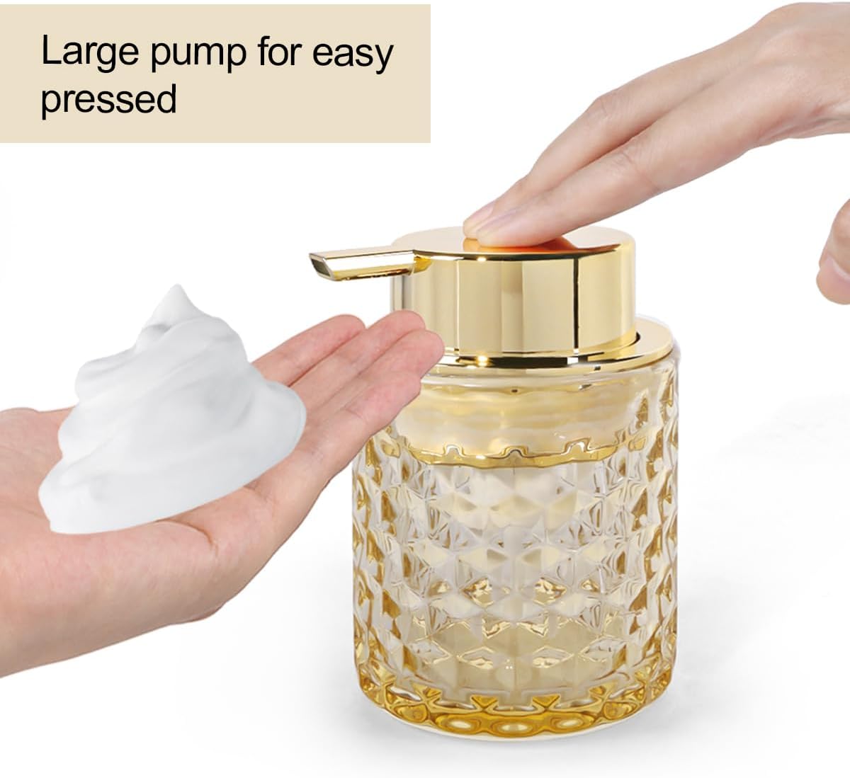 Fvstar Amber Glass Bathroom Accessories Set 2pcs 1