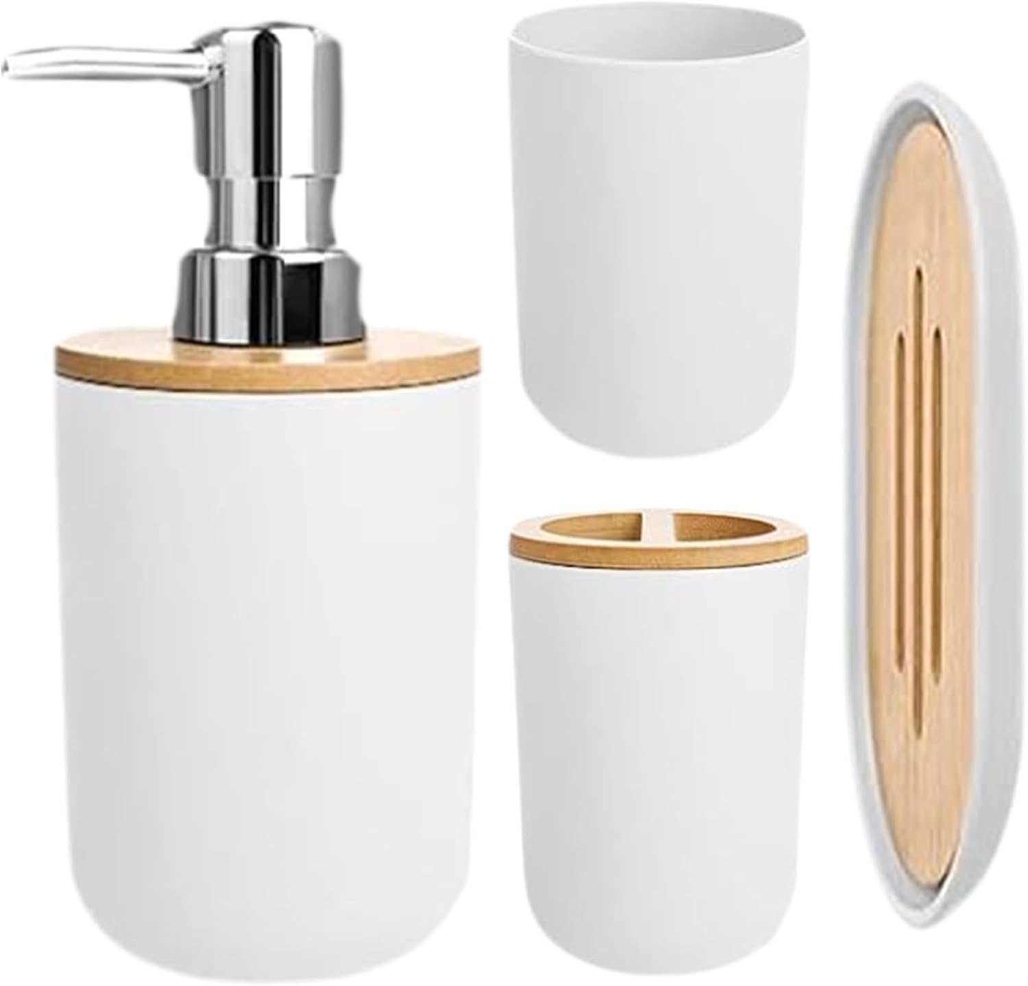 Wedhapy 4PCS Bathroom Bin Brush Set