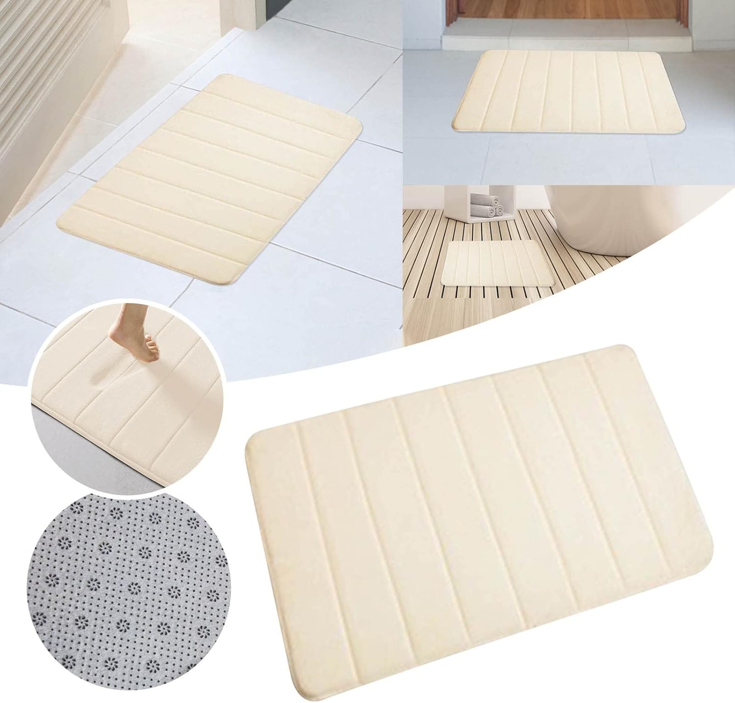Soft Plush Bath Mat with Non-Slip Backing