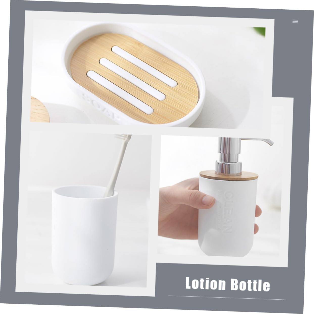Alipis 1 Set Bathroom Accessories Kit with Washing Cup and Dish Dispenser