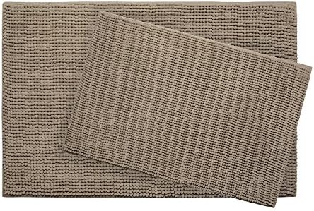 Bounce Comfort Bath Mat 2-Piece Set Plush Memory Foam Chenille