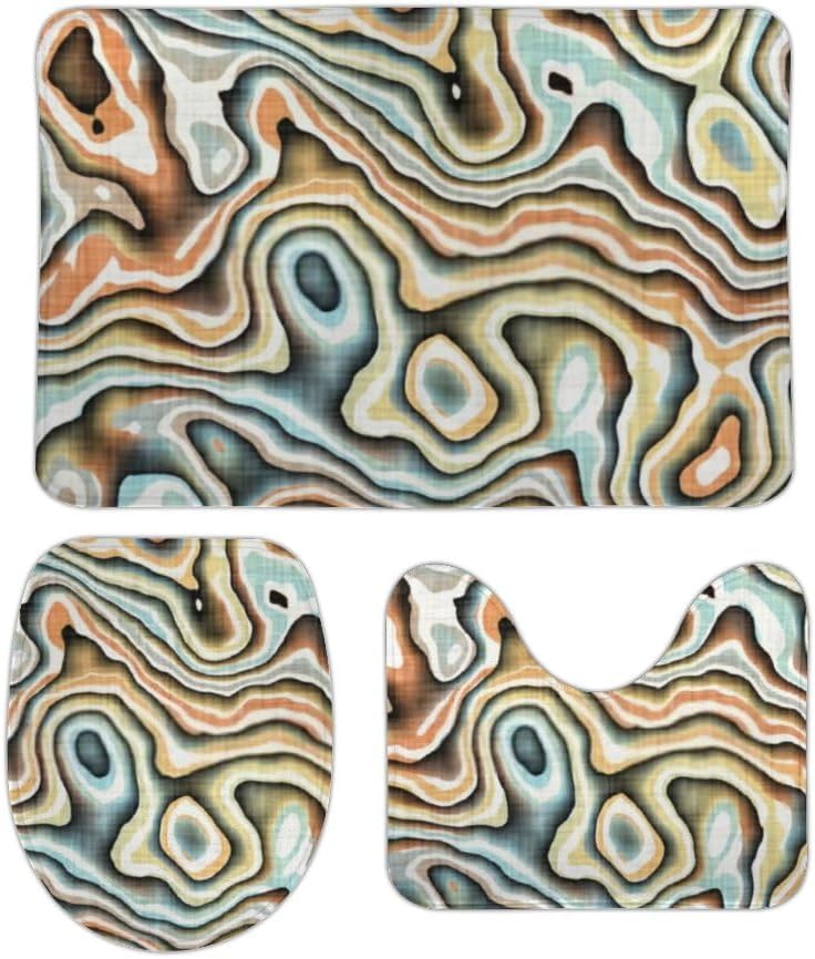 ZHONGJI 3-Piece Bath Rug Set Extra Soft Non-Slip