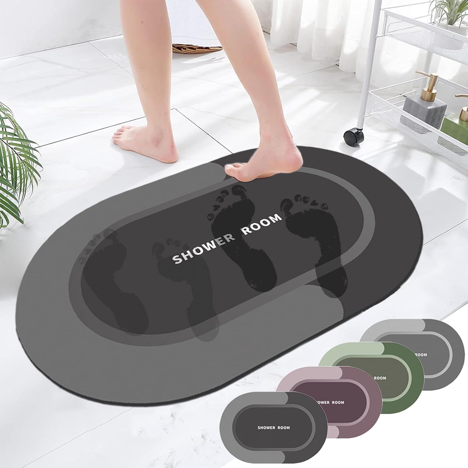 Super Absorbent Quick Dry Bath Rug with Non-Slip Backing