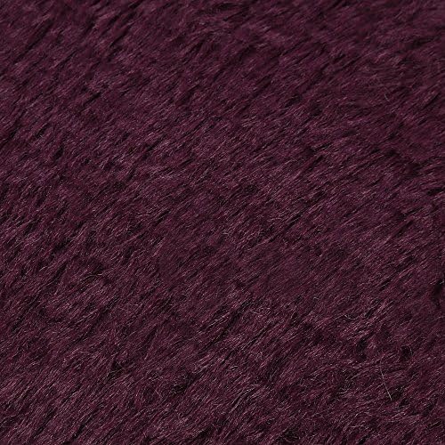 QAZIUY 16x12 Inch Non Slip Bath Mat - Soft Microfiber Shaggy Hot Pink