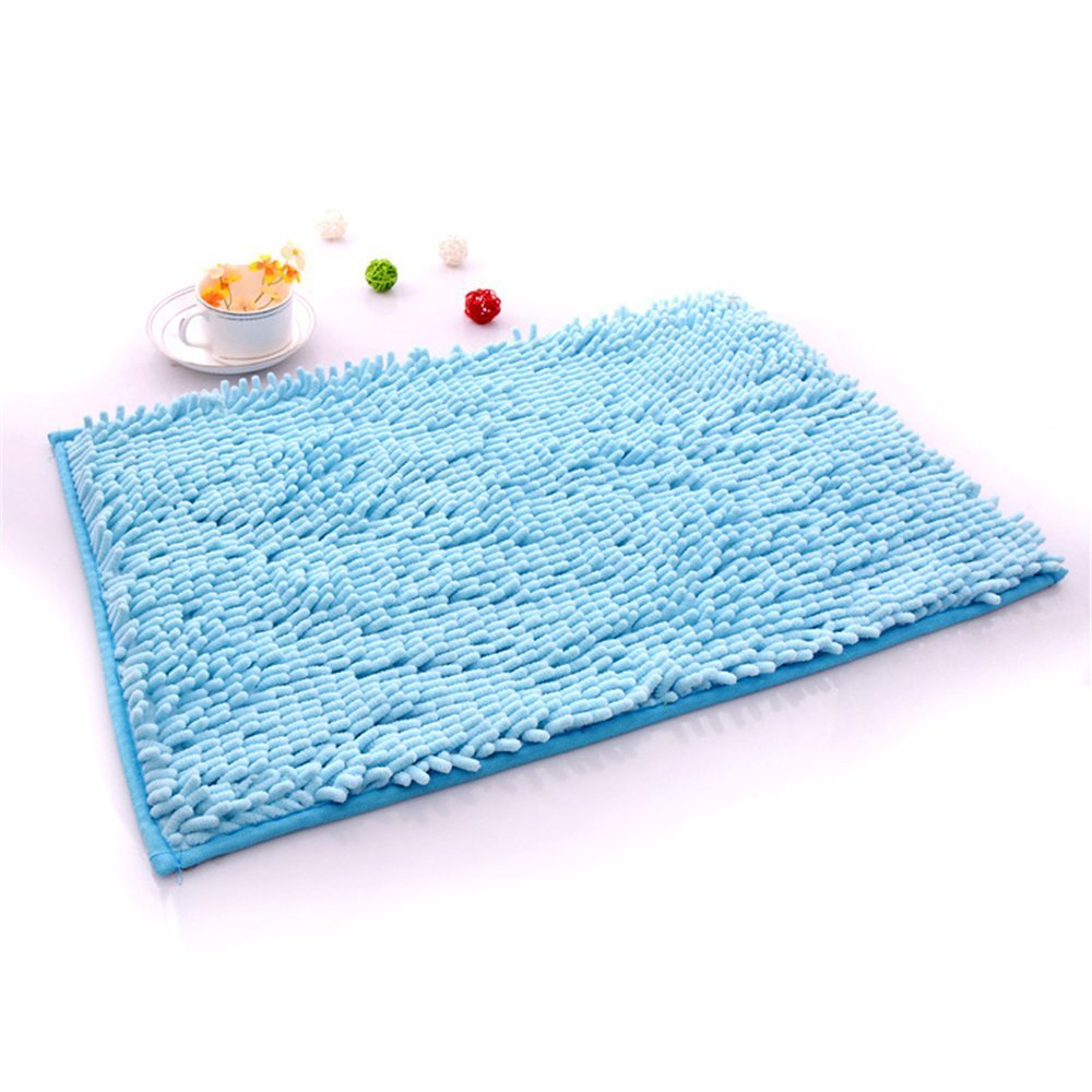 IVYRISE Ultra Soft Anti-Slip Bath Mat - Light Blue