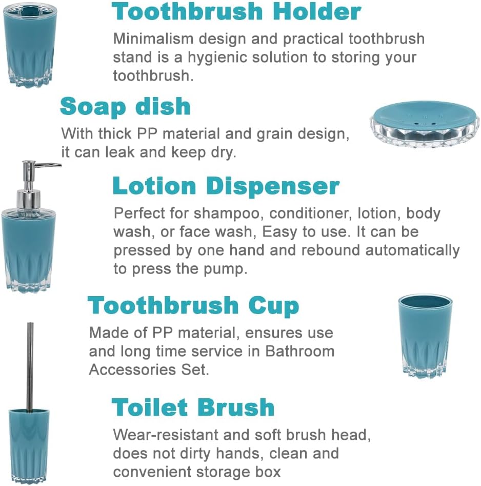 Liuonnam 5-Piece Bathroom Accessories Set