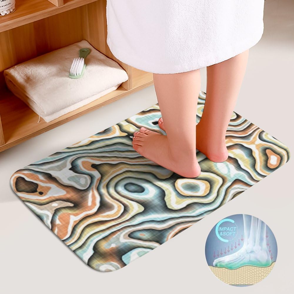 ZHONGJI 3-Piece Bath Rug Set Extra Soft Non-Slip