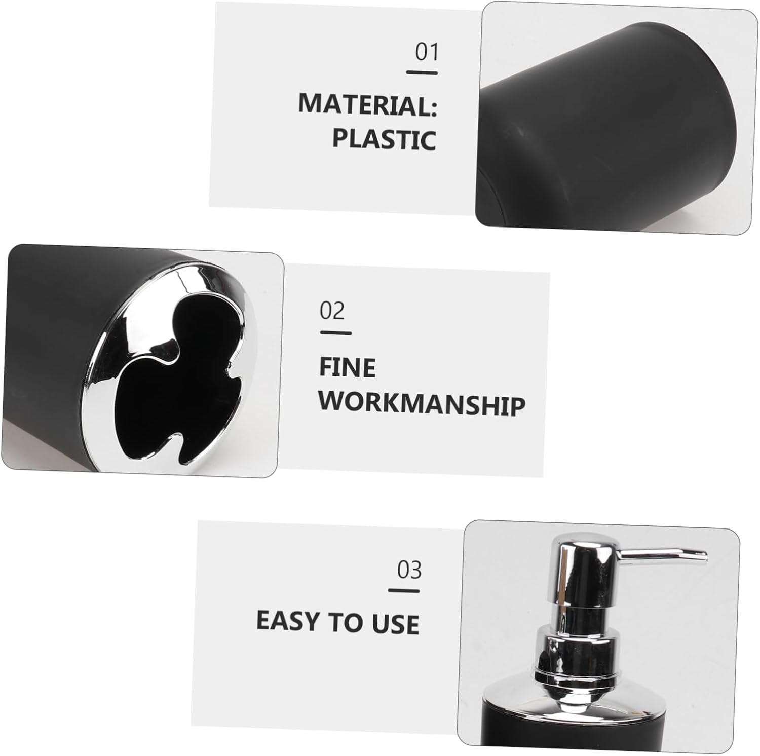 LIFKICH Toilet Accessory Kit 4pc Bathroom Supplies