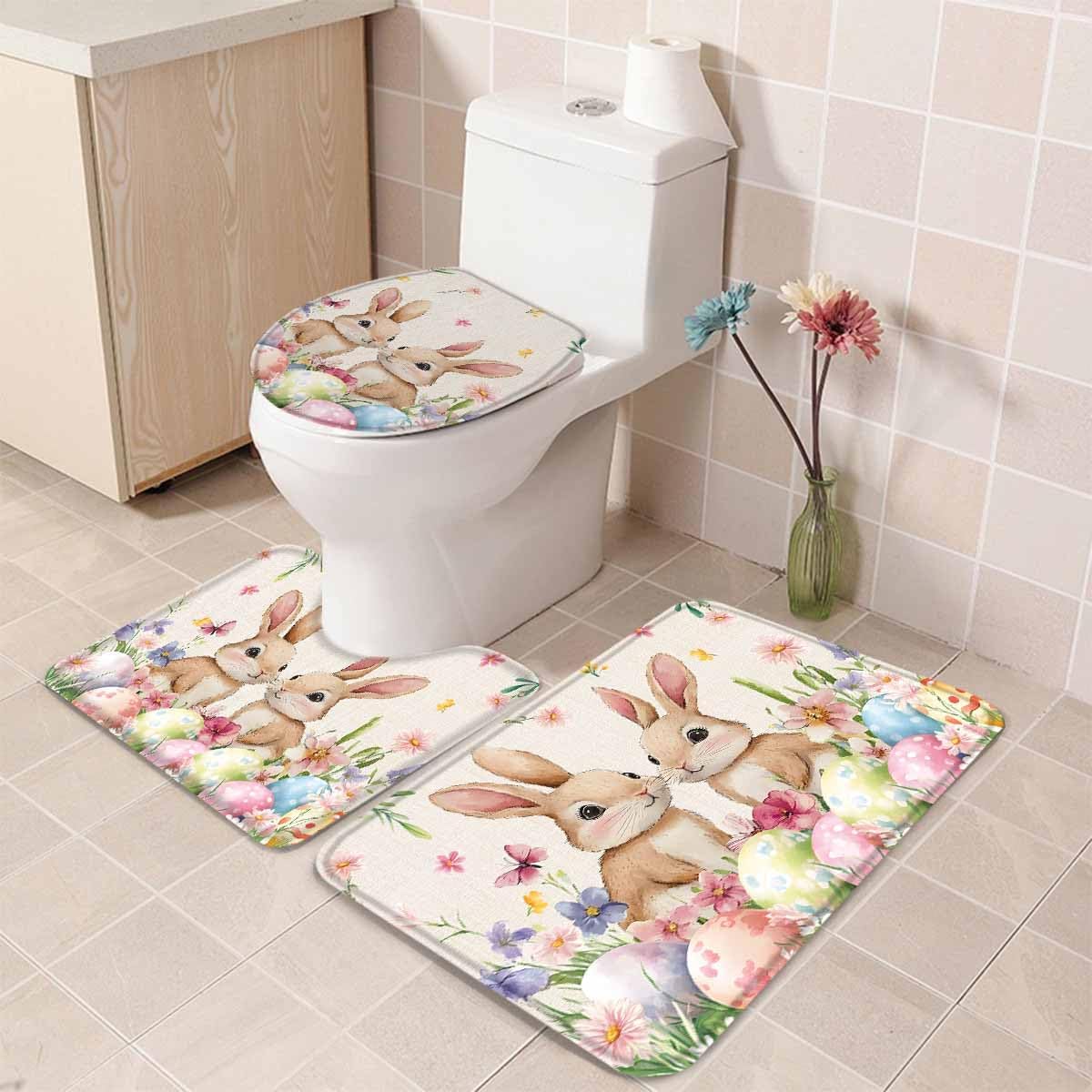 Wotrend Easter 3 Piece Bath Rug Set