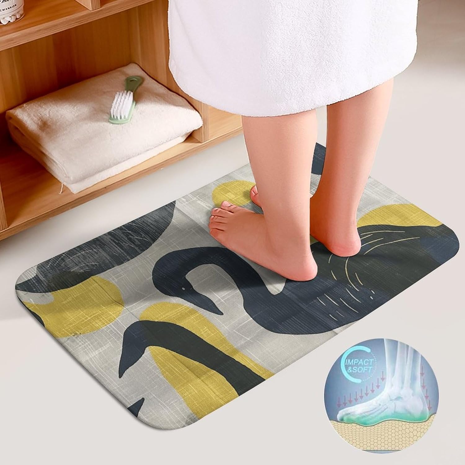 Premium 3-Piece Bathroom Rug Set with Non-Slip Backing