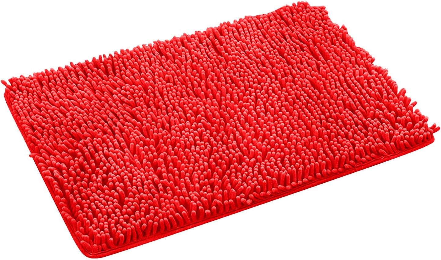 Gooddyiyukey 27x18 Inch Microfiber Shaggy Bath Mat