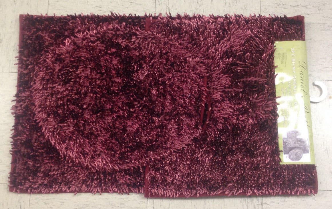 Daniels Linens 3-Piece Jelly Chenille Bathroom Mat Set