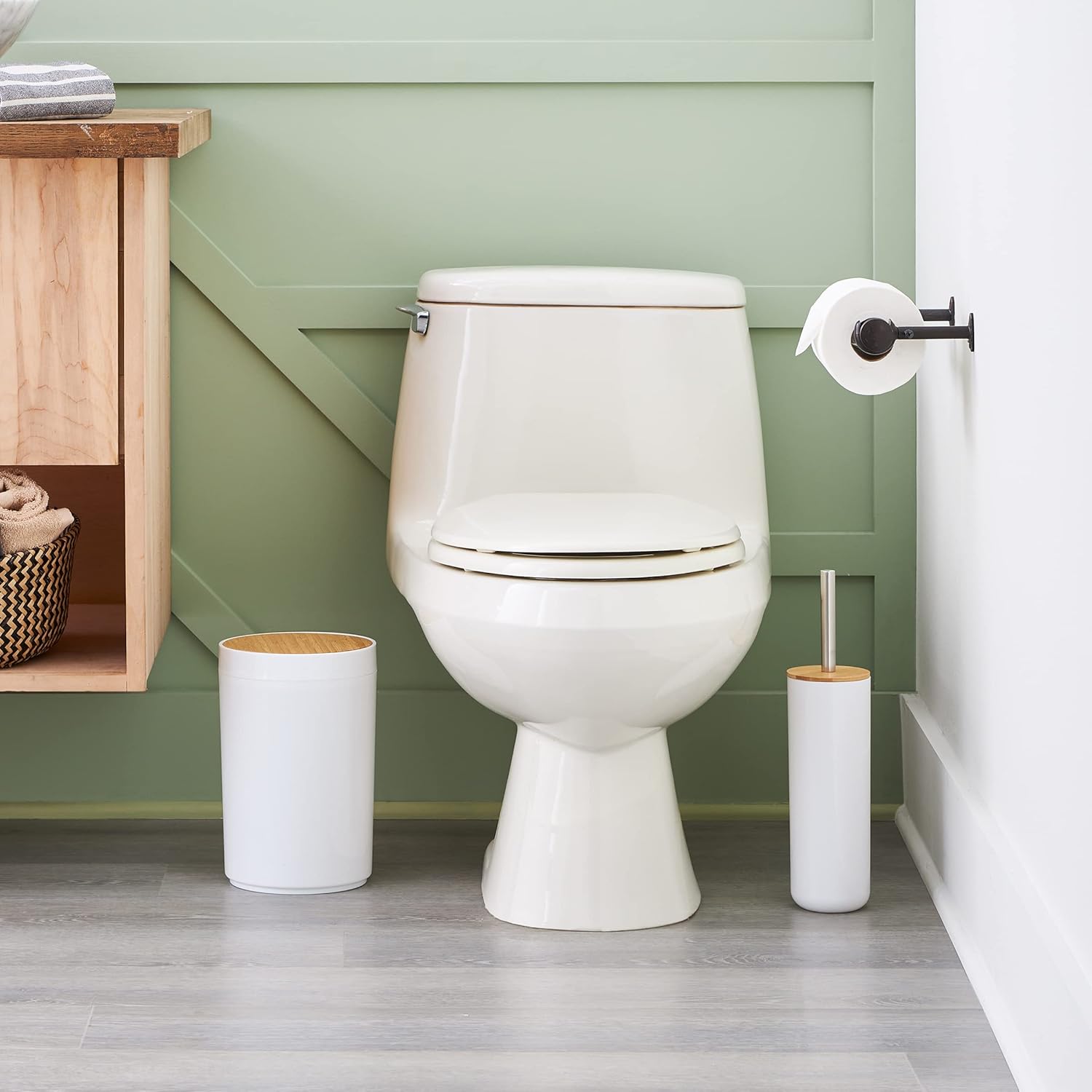 6-Piece Bathroom Accessories Set - White