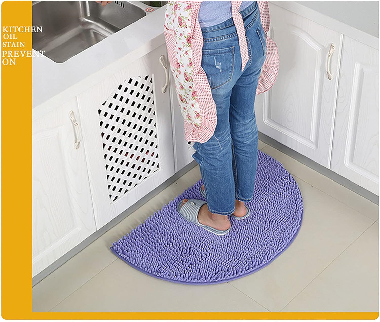 KELINFONG Thick Shaggy Bath Rug Set 20x14 Non-Slip Absorbent 1