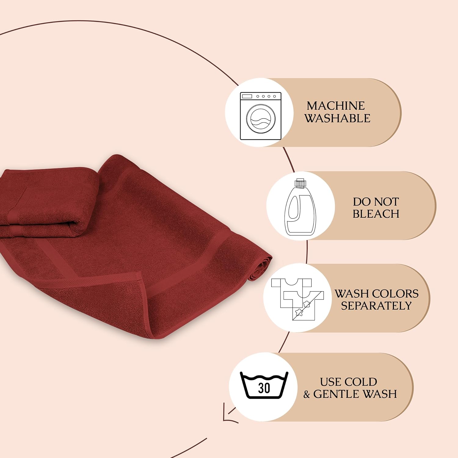 Canadian Linen Yukon Bath Mats 2 Pack Lightweight Quick Dry