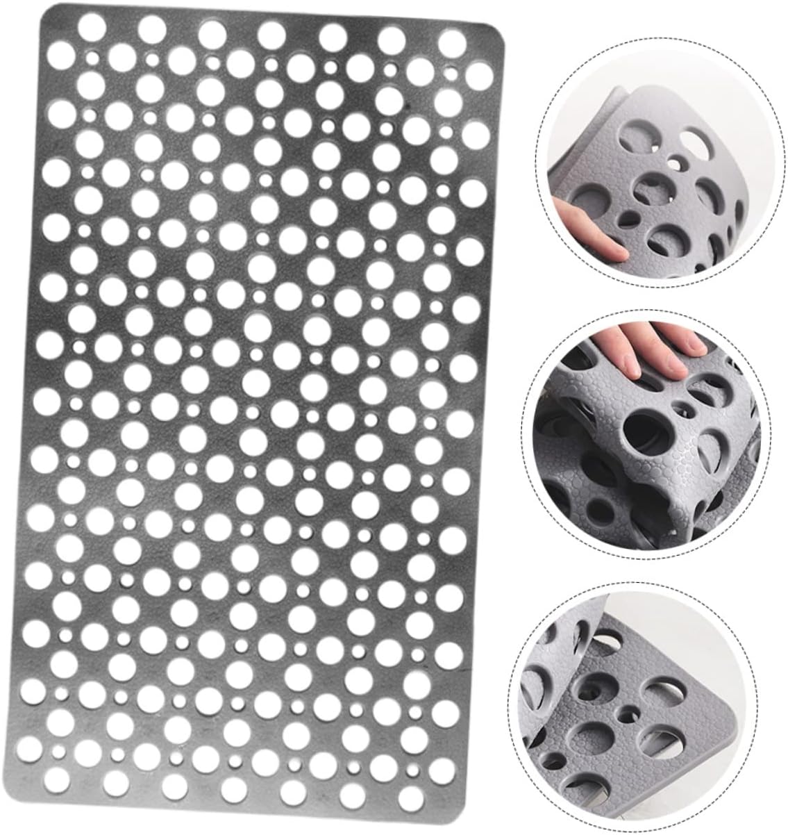 VOSAREA Non-Slip TPE Bath Mat with Suction Cups