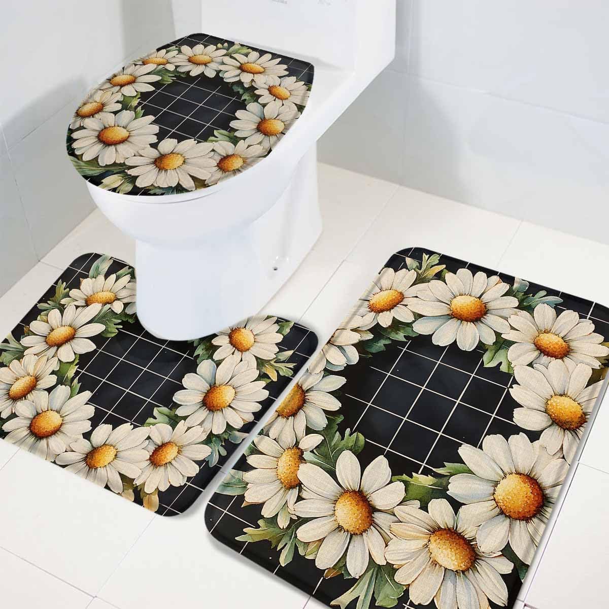 Wotrend Spring 3 Piece Bath Rug Set 1