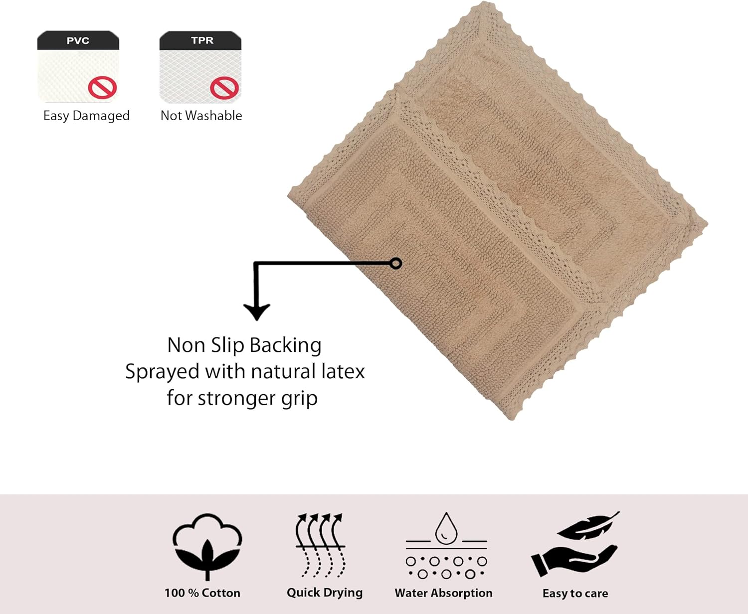 Home Weavers Opulent Reversible Bathmat 21x34