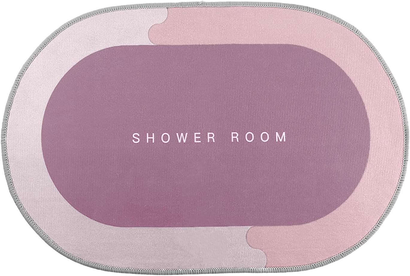 Quick Absorption Bathroom Mat with Non-Slip Rubber Backing Pink