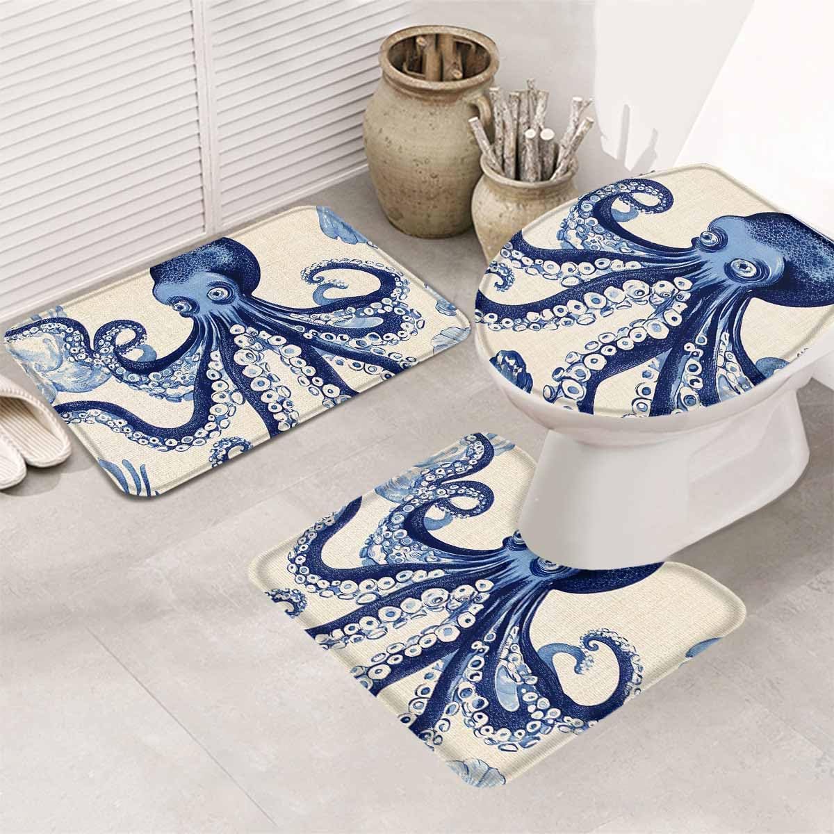 Wotrend Marine 3 Piece Bath Rug Set
