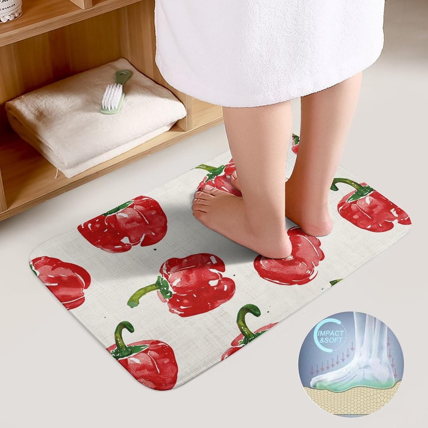 Ultra Soft 2-Piece Bathroom Rug Set with Non-Slip Mats