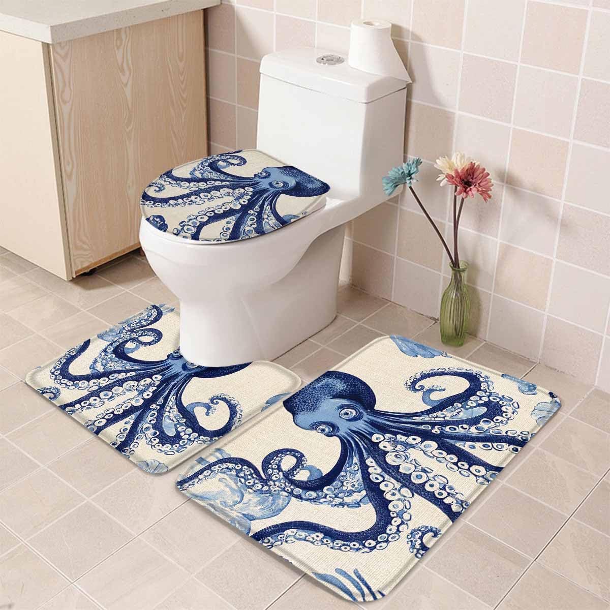 Wotrend Marine 3 Piece Bath Rug Set