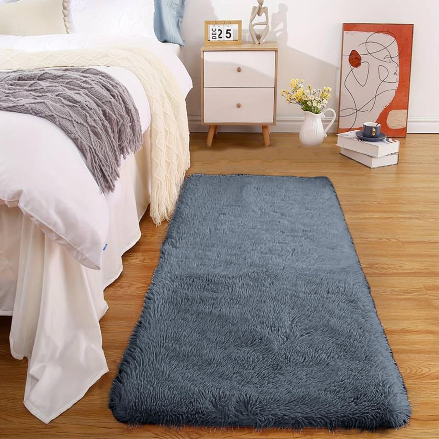 4 Piece Soft Non-Slip Bathroom Rug Set