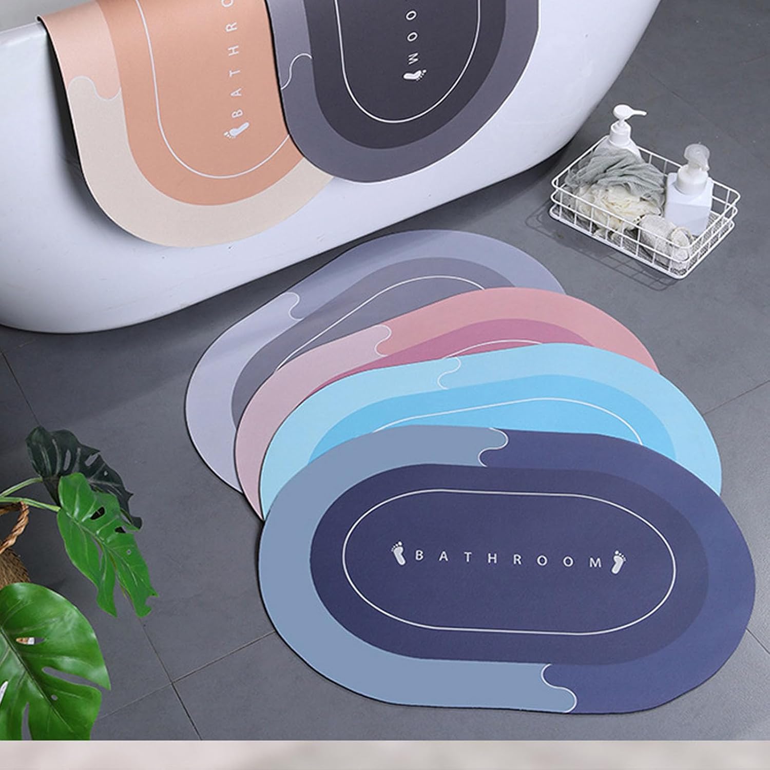Super Absorbent Non-Slip Bath Mat with Quick Dry Stain Resistant Surface