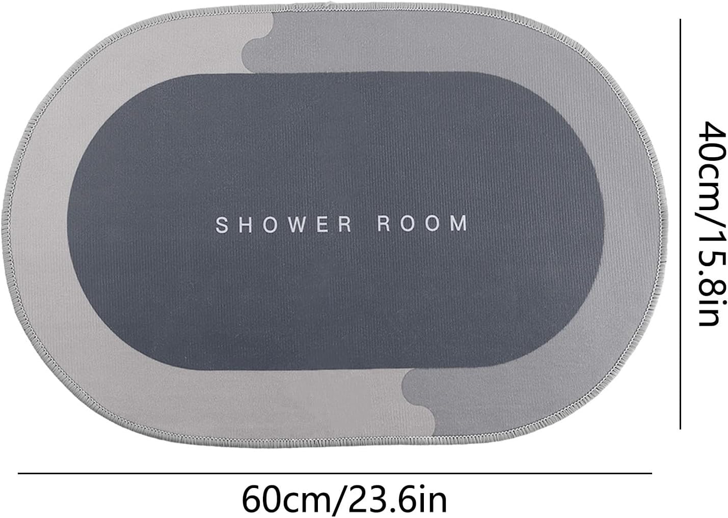 Memory Foam Bath Mat with Non Slip Rubber Backing