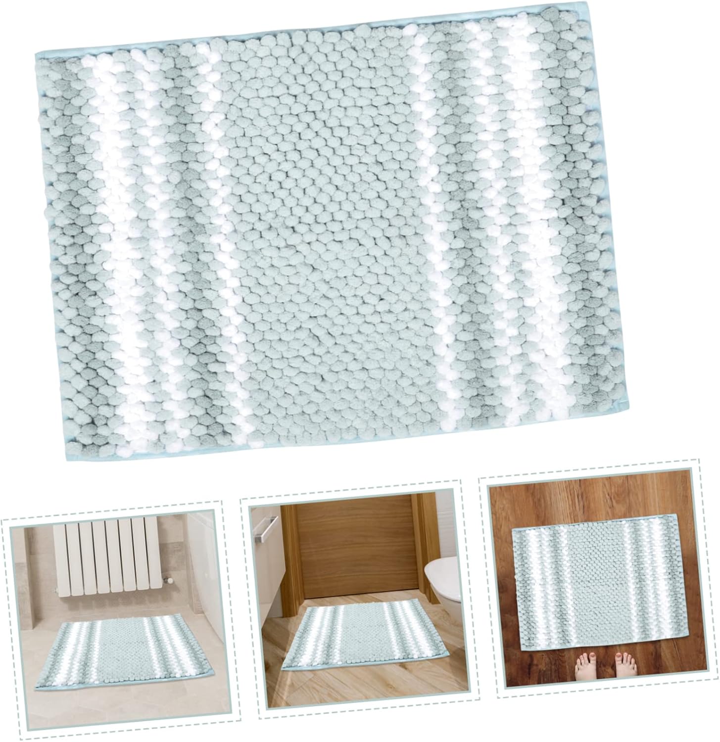 Ciieeo Non-Slip Bath Rug with Absorbent Design