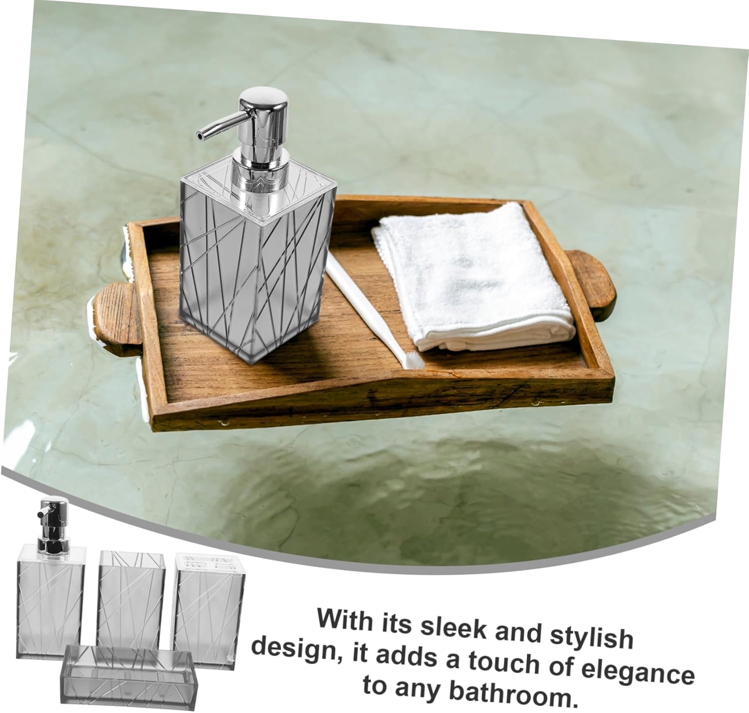 IMIKEYA 1 Set Bathroom Essentials Dispenser Kit