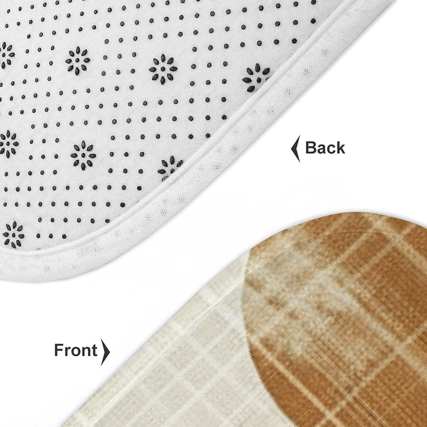 JEKYQ 3 Piece Bathroom Rug Set with Non-Slip Mats