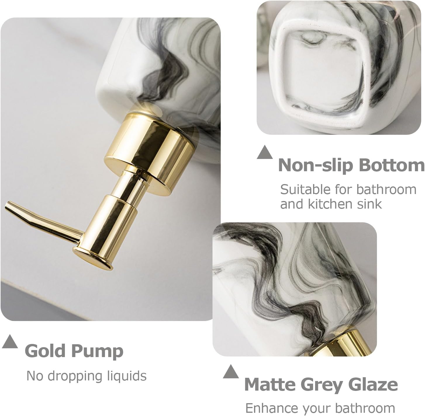 Tmore Ceramic Bathroom Accessory Set 4 Pcs Modern Design