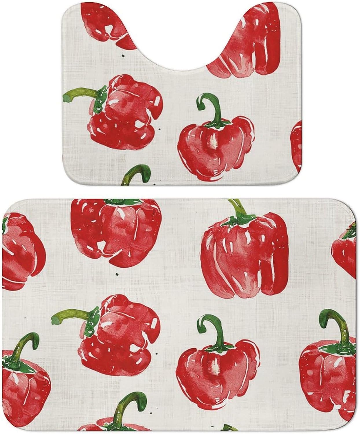 Ultra Soft 2-Piece Bathroom Rug Set with Non-Slip Mats