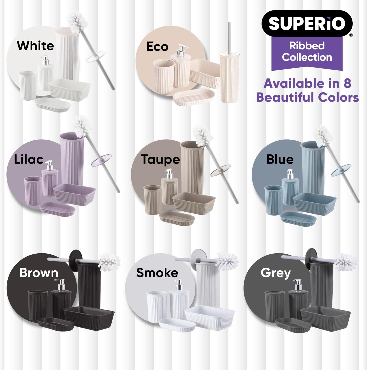 Superio 4-Piece Bathroom Accessories Set