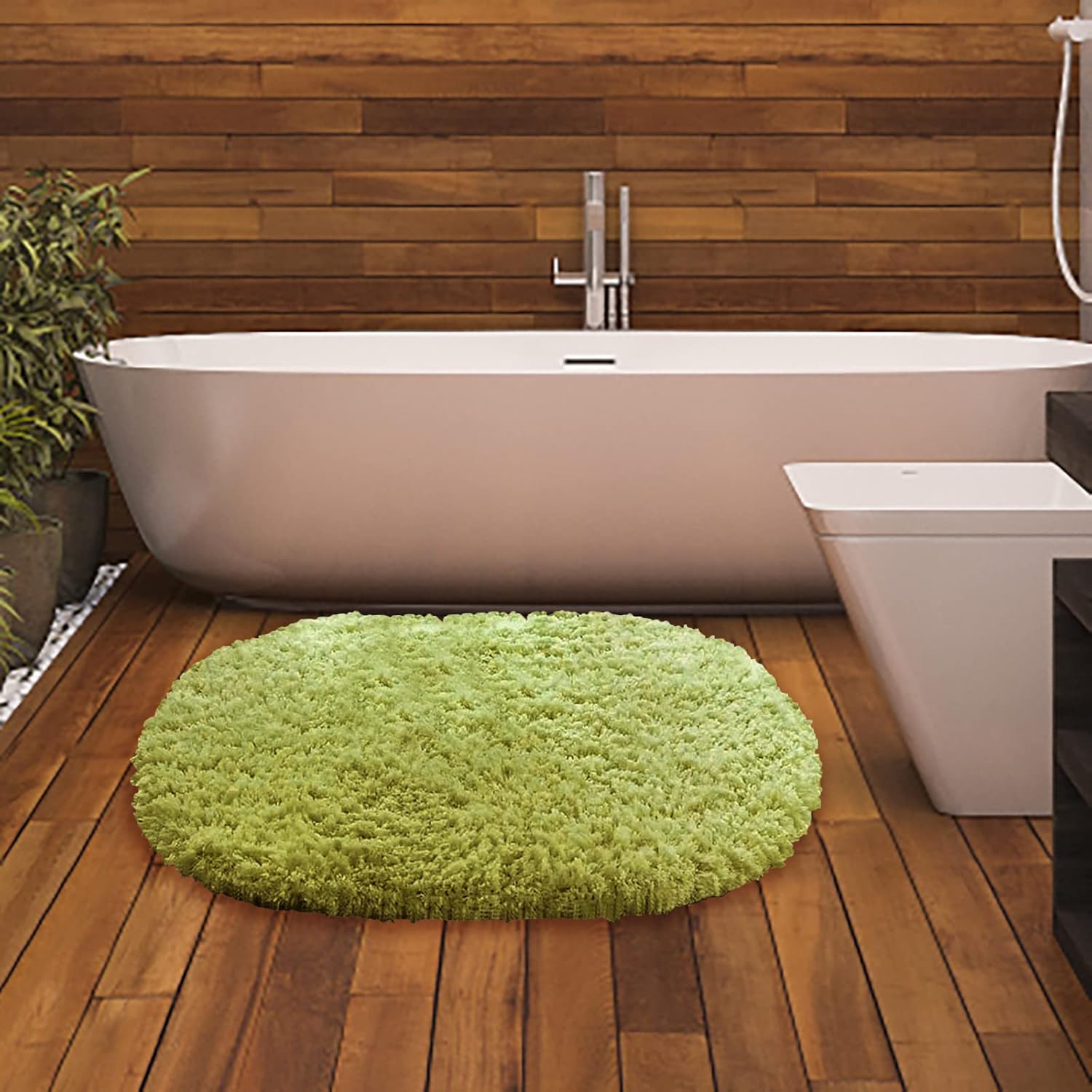 KELINFONG Thick Soft Non-Slip Microfiber Bath Rug Set 27x18 Inch