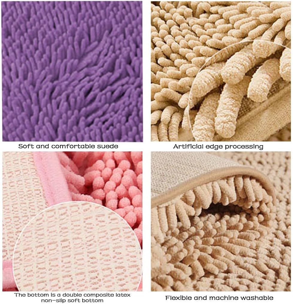 Gooddyiyukey Non-Slip Shaggy Bath Rug Set 2024