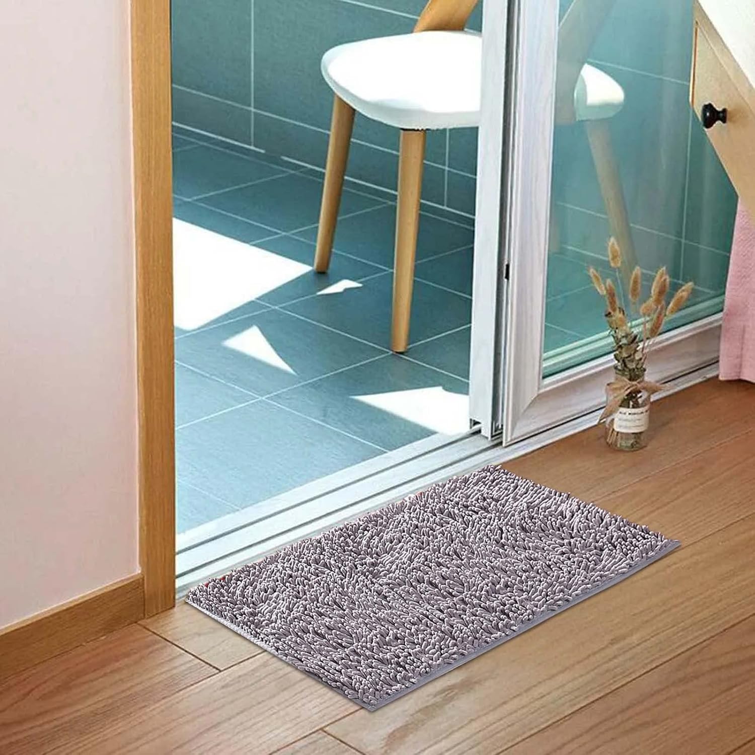 Scceatti 35x24 Non Slip Absorbent Shower Rug
