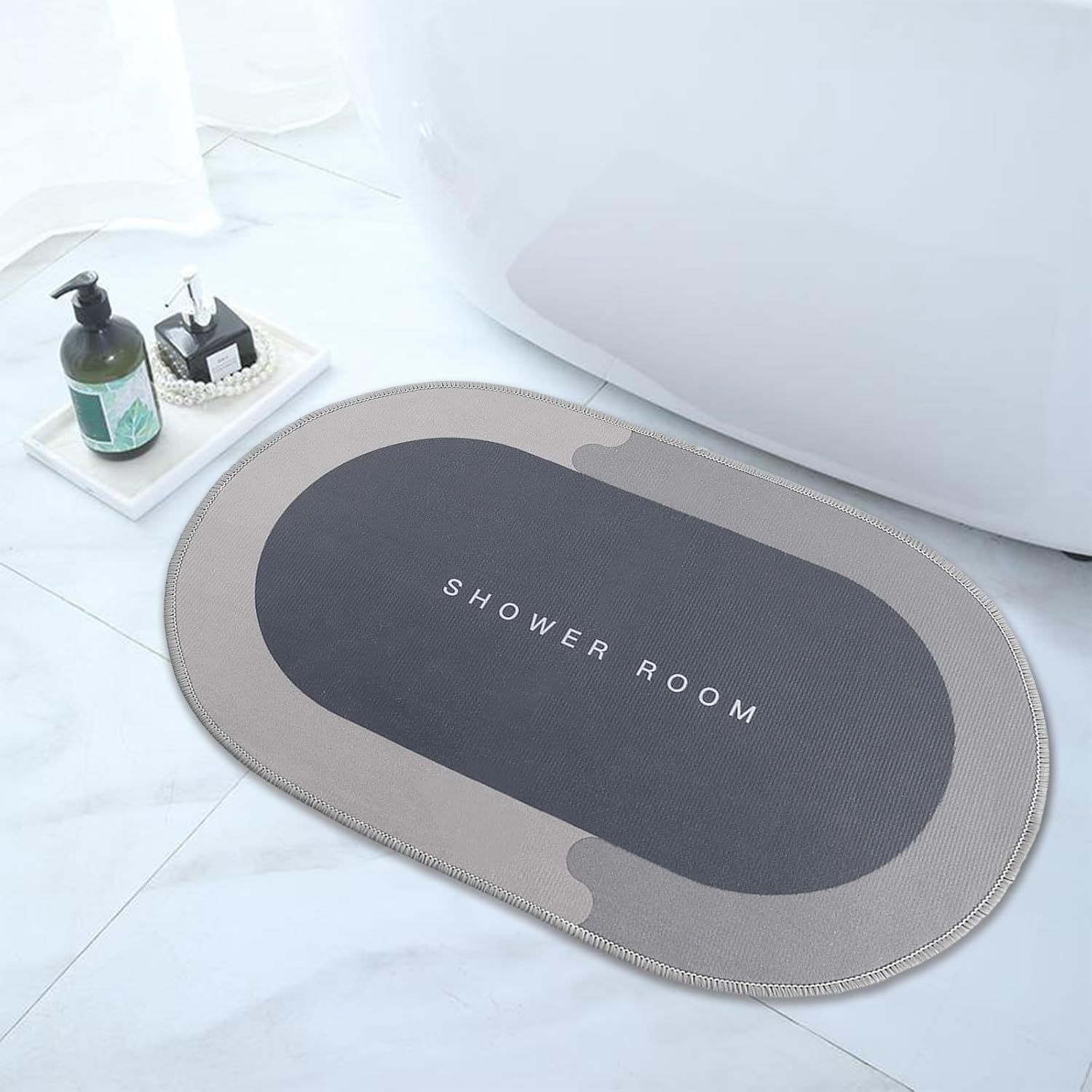 Memory Foam Bath Mat with Non Slip Rubber Backing