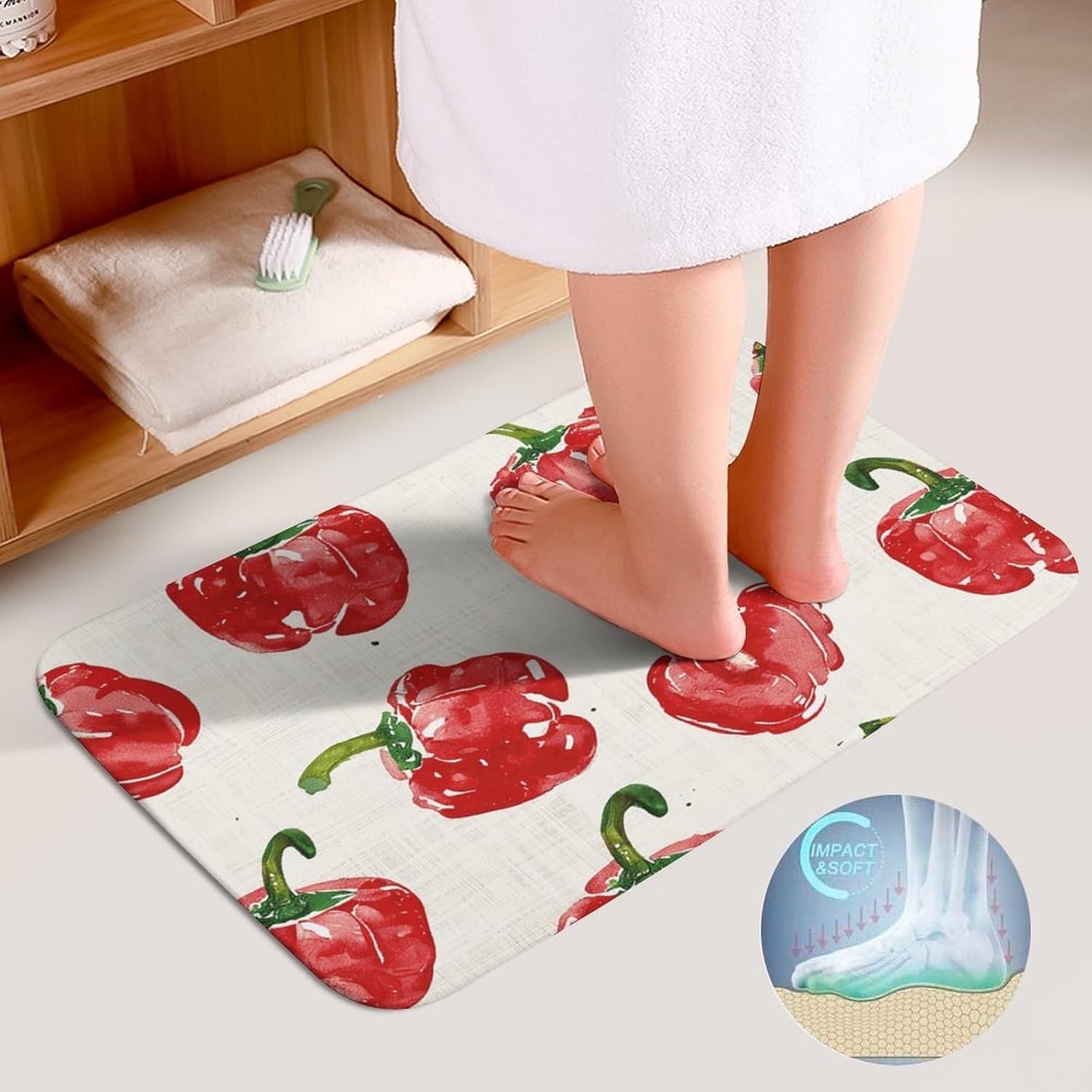 3 Piece Ultra Soft Bathroom Rugs Set with Non-Slip Mats