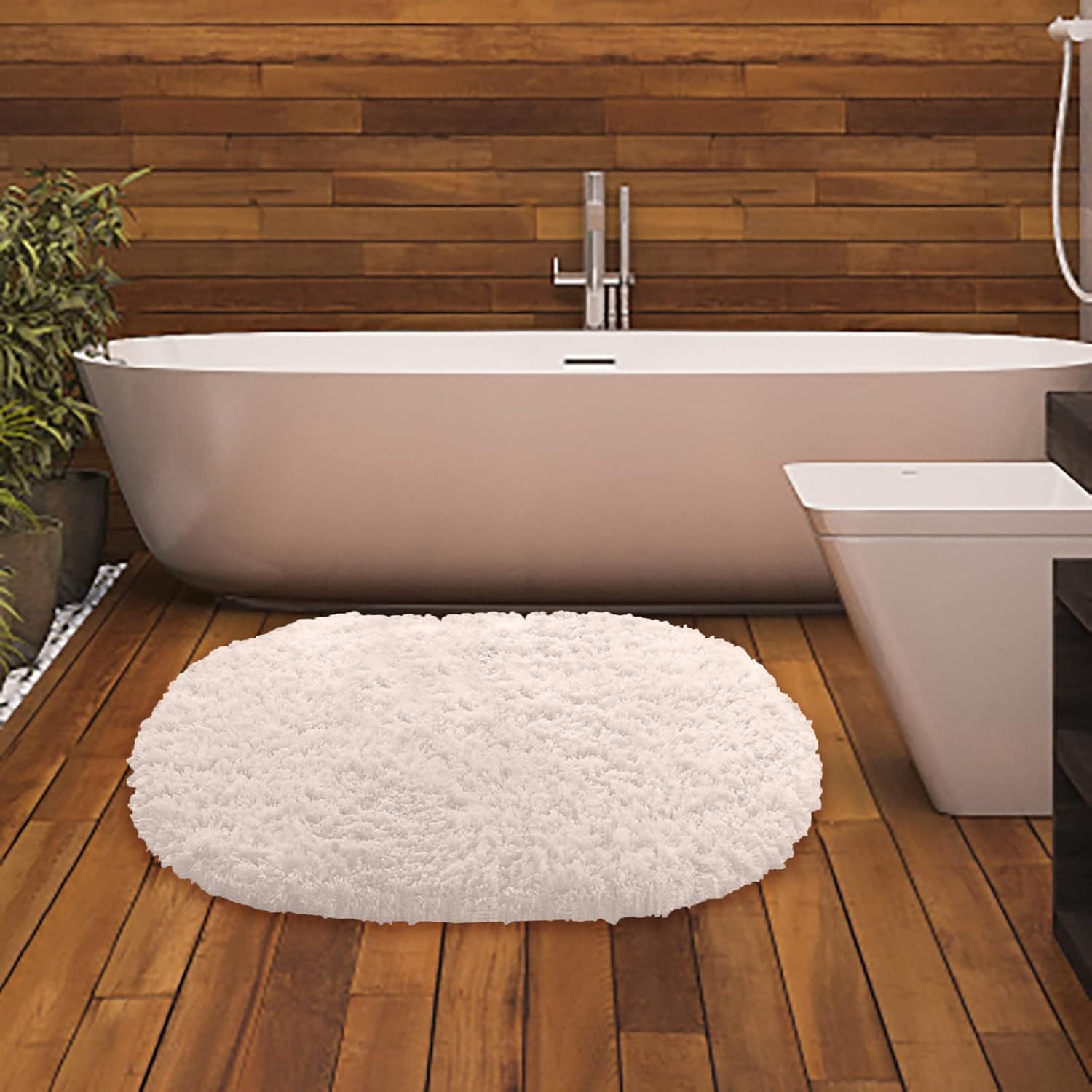 KELINFONG Bath Rug Set 27x18 Inch Non-Slip Microfiber Plush