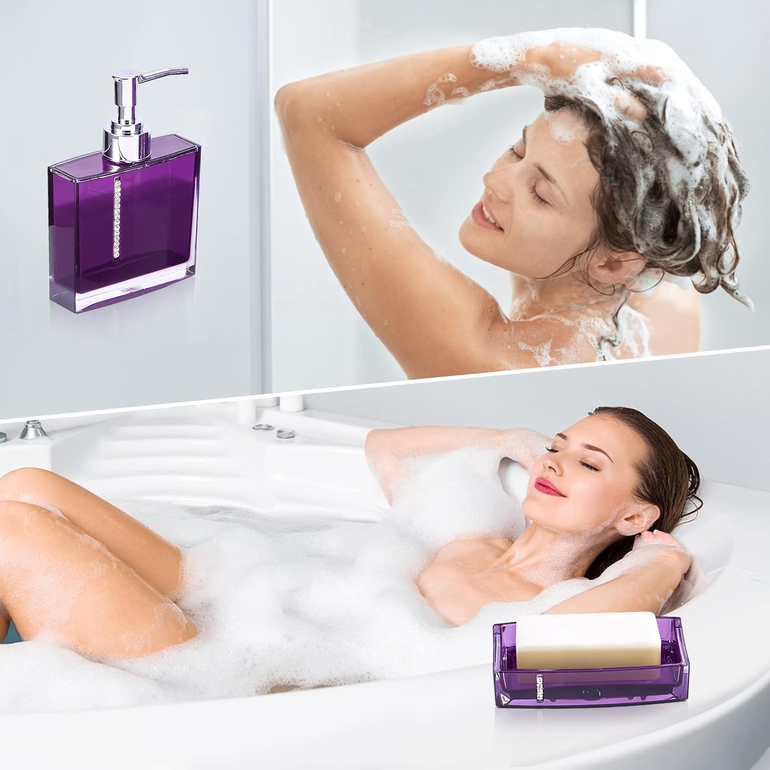 Zerodis 5pcs Acrylic Bathroom Accessories Set 1